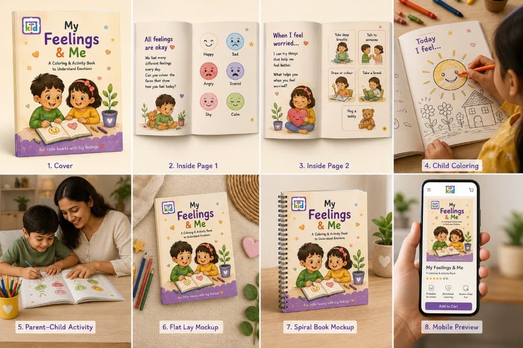 Sample pages from My Big Feelings Book